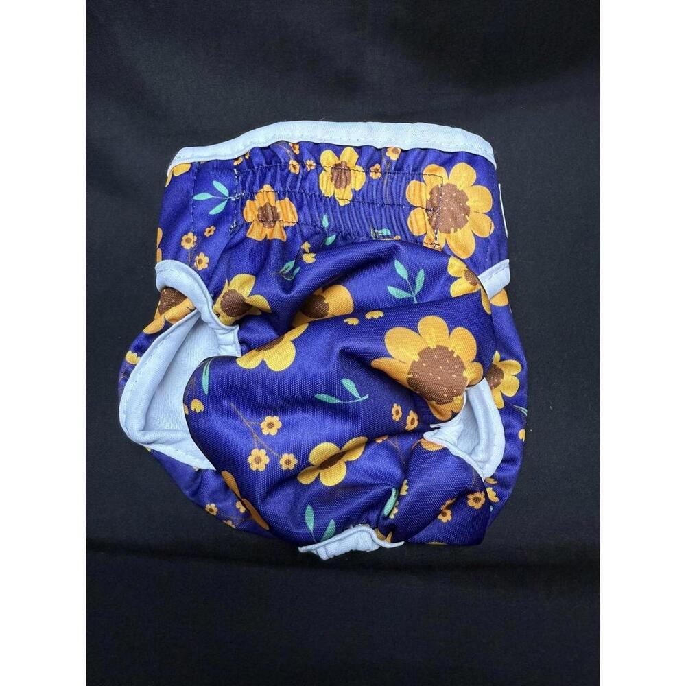 Pet Soft Dog Diaper Small Sunflower Print Washable‎ Reusable Female Puppy S-TPU